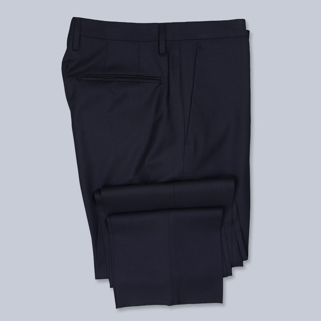 Navy Double-Breasted Lightweight Virgin Wool Suit