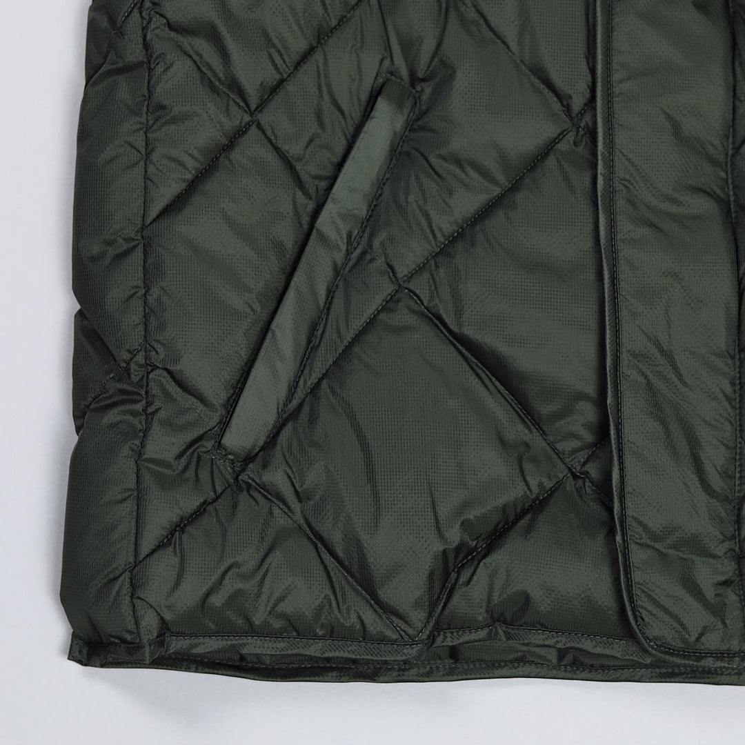 Green Technical Quilted Gilet
