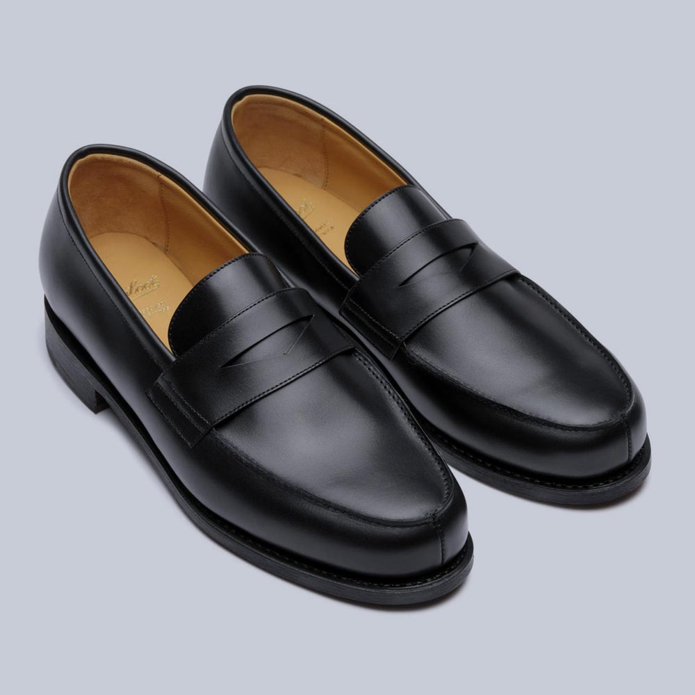 Paraboot Black Leather Adonis Loafers