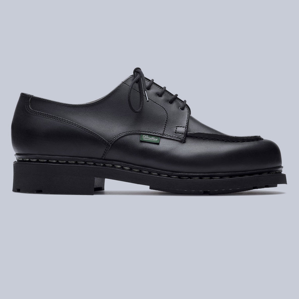 Black Leather Chambord Derby Shoes