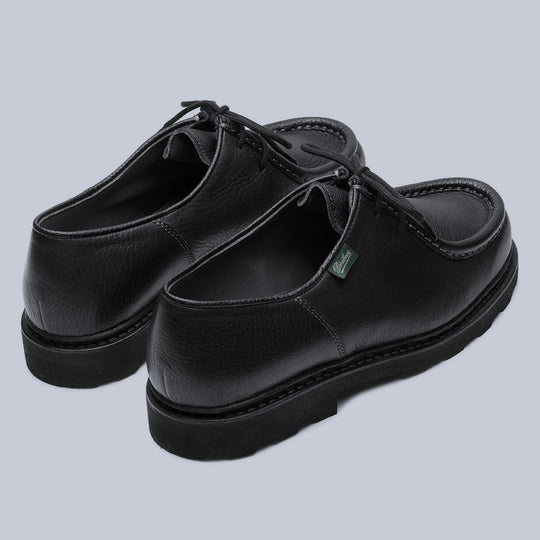 Black Soft Leather Michael Derby Shoes