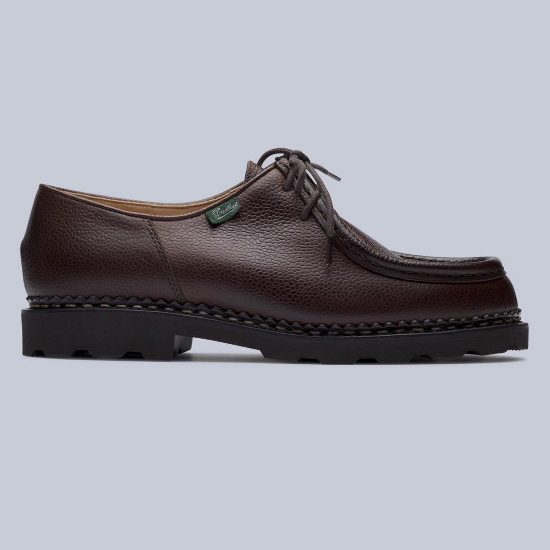 Brown Grain Leather Michael Shoes