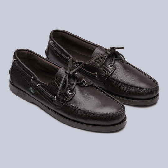 Dark Brown Soft Leather Barth Boat Shoes