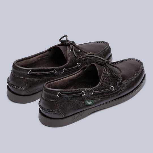 Dark Brown Soft Leather Barth Boat Shoes