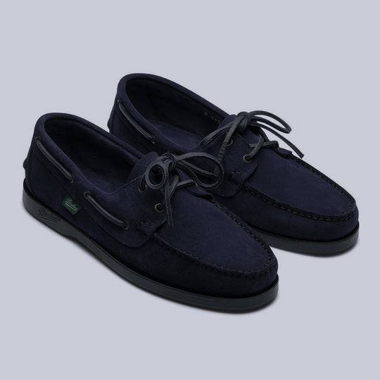 Navy Suede Barth Boat Shoes