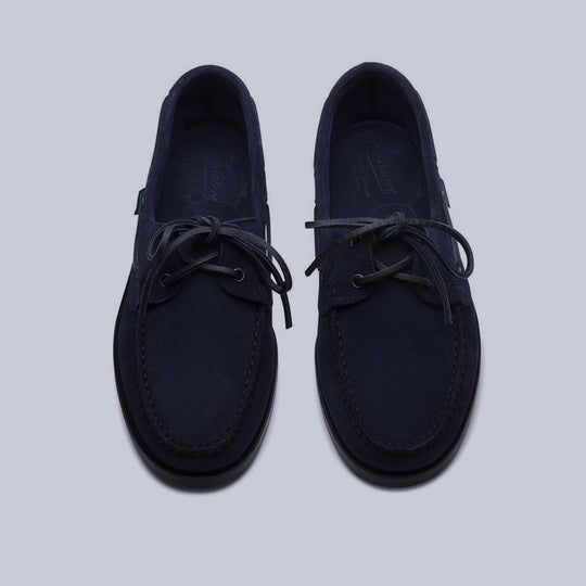 Navy Suede Barth Boat Shoes