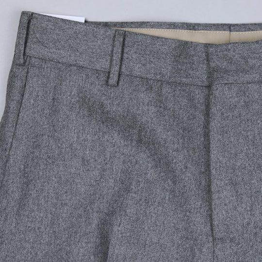 Grey Wool Cashmere Flannel Trousers