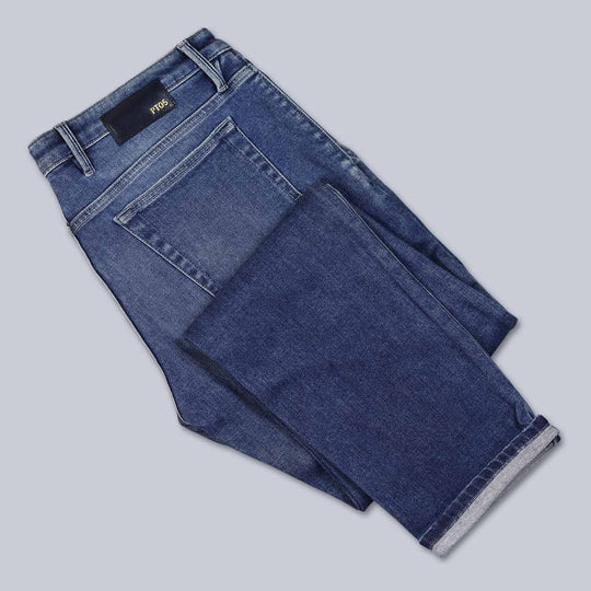 Mid Blue Denim Grunge Trousers