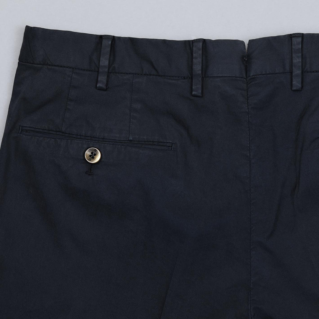 Navy Summer Cotton Slim Fit Trousers