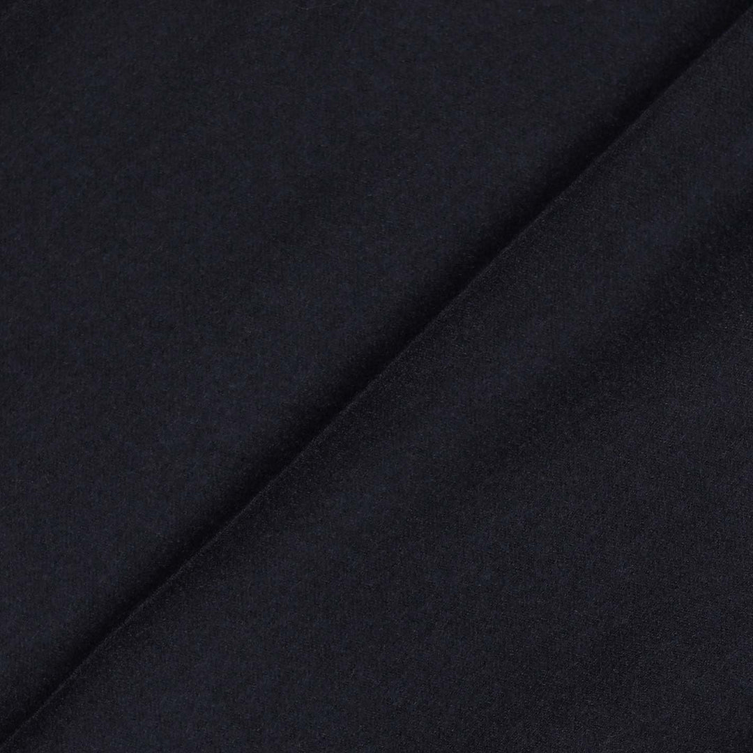 Navy Wool Cashmere Flannel Trousers