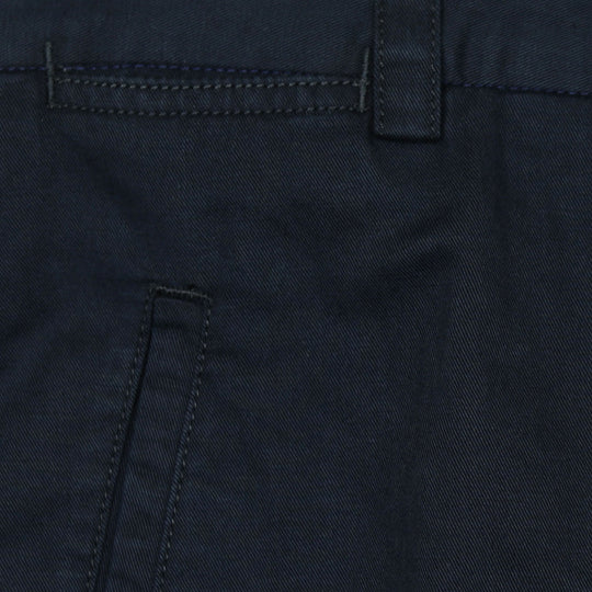 Navy Workwear Cotton Linen Trousers