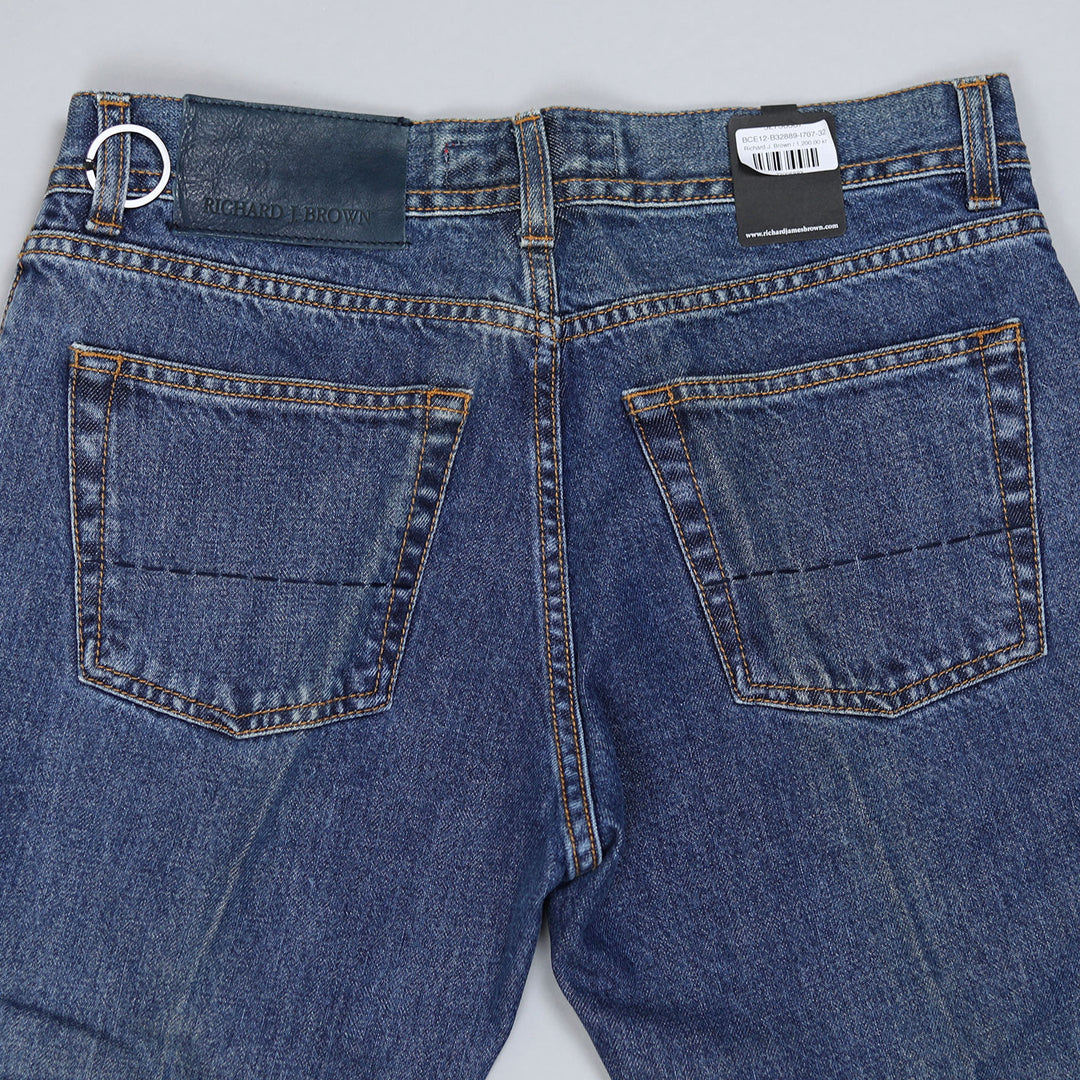 Mid Blue Denim Super Slim Fit Trousers