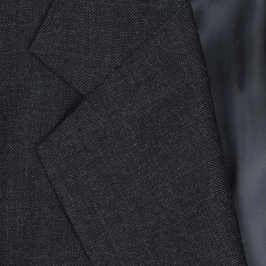 Charcoal Basketweave Wool Suit