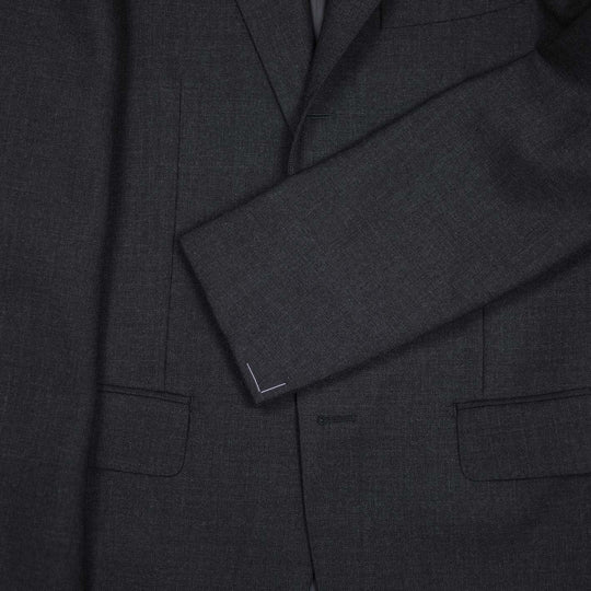 Charcoal Basketweave Wool Suit
