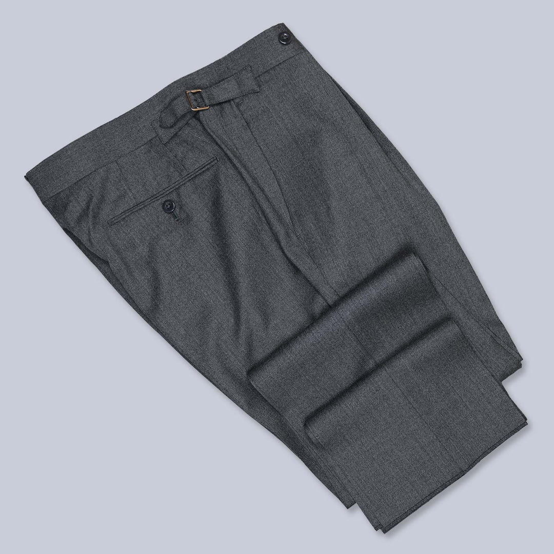 Mid Grey Tropical Wool Trousers