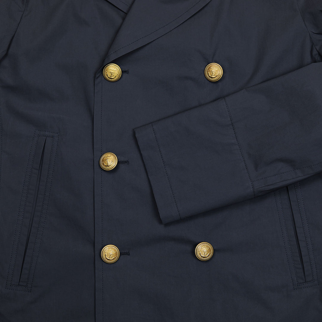 Navy Lightweight Cotton Unlined Peacoat