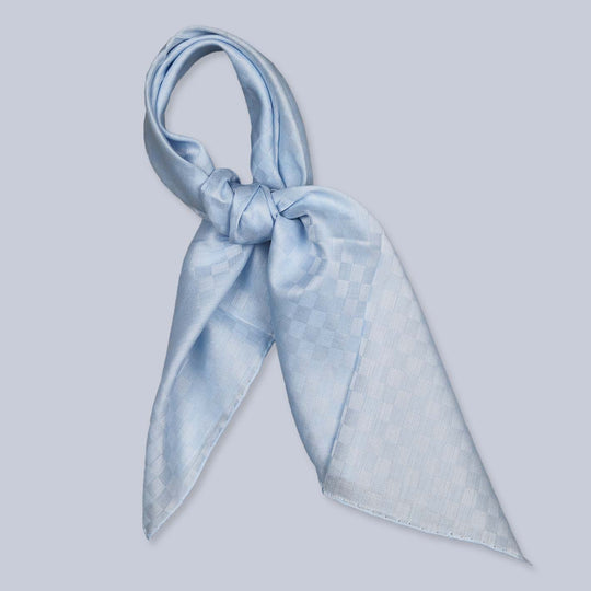 Light Blue Quartet Ciel Cotton Silk Neckerchief