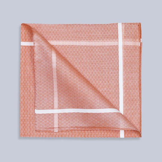 Orange Molitor Cotton Pocket Square