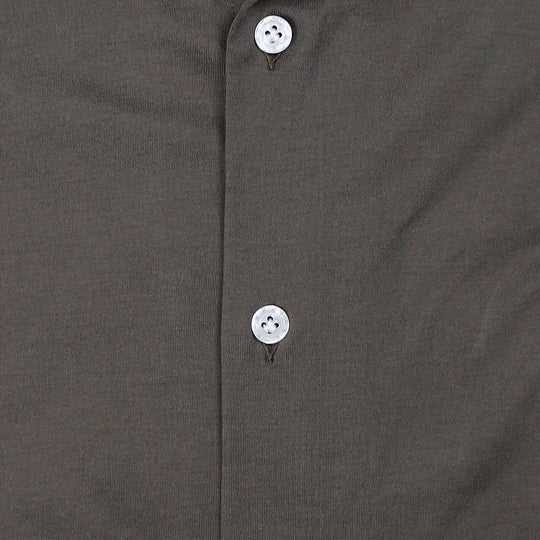 Brown Giza Cotton Jersey Shirt