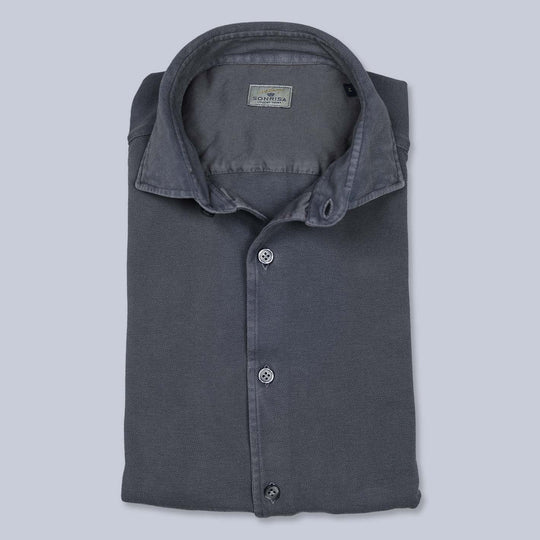 Dark Grey Cotton Jersey Shirt