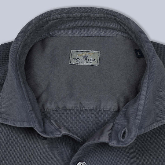 Dark Grey Cotton Jersey Shirt