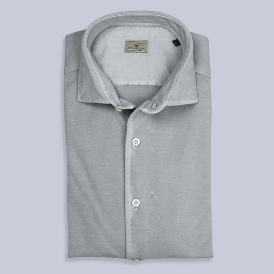 Dove Grey Cotton Jersey Shirt