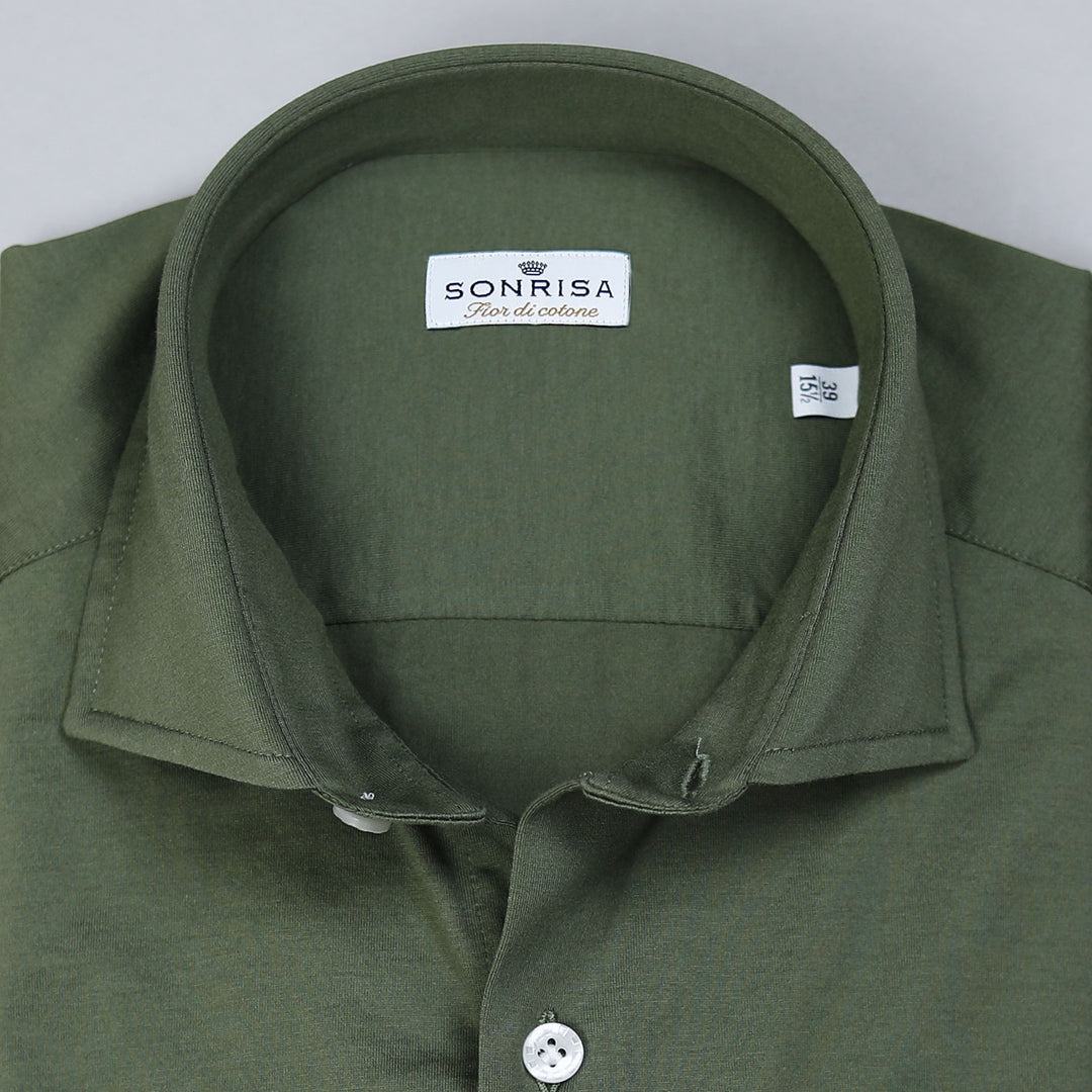 Green Giza Cotton Jersey Shirt