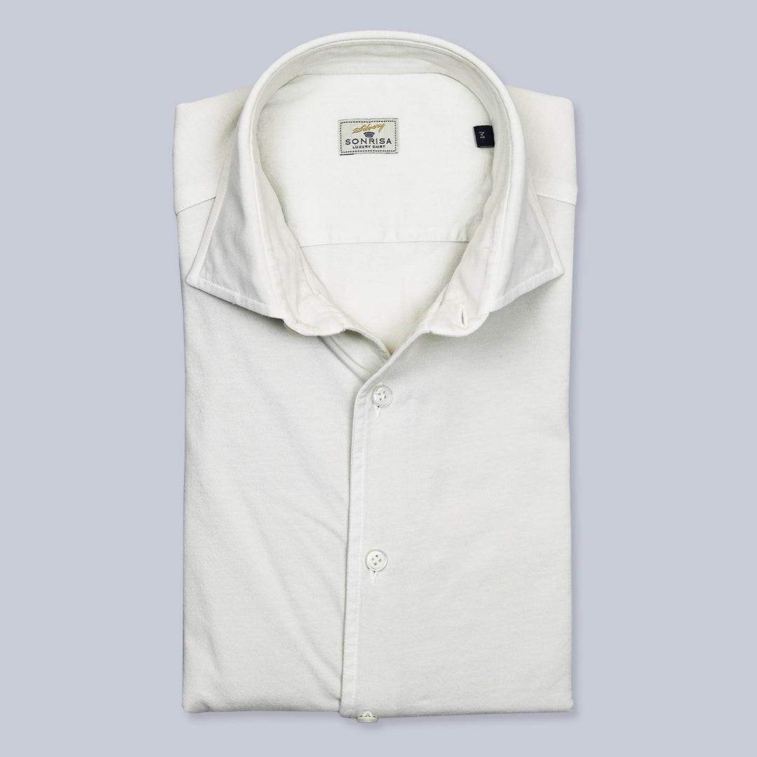 Light Beige Soft Cotton Jersey Shirt