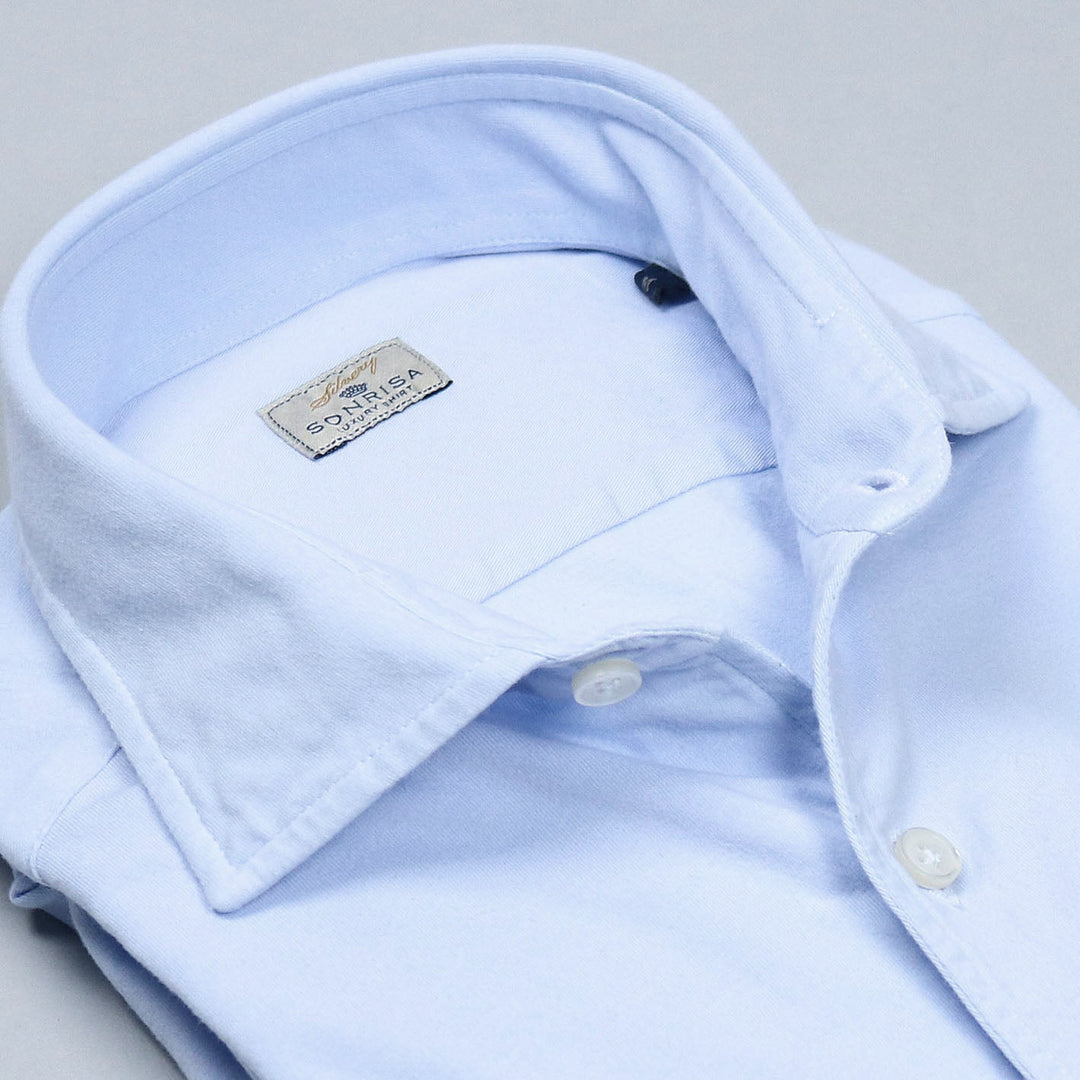 Light Blue Soft Cotton Jersey Shirt