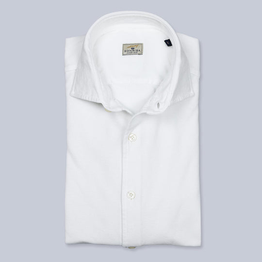 White Cotton Jersey Shirt