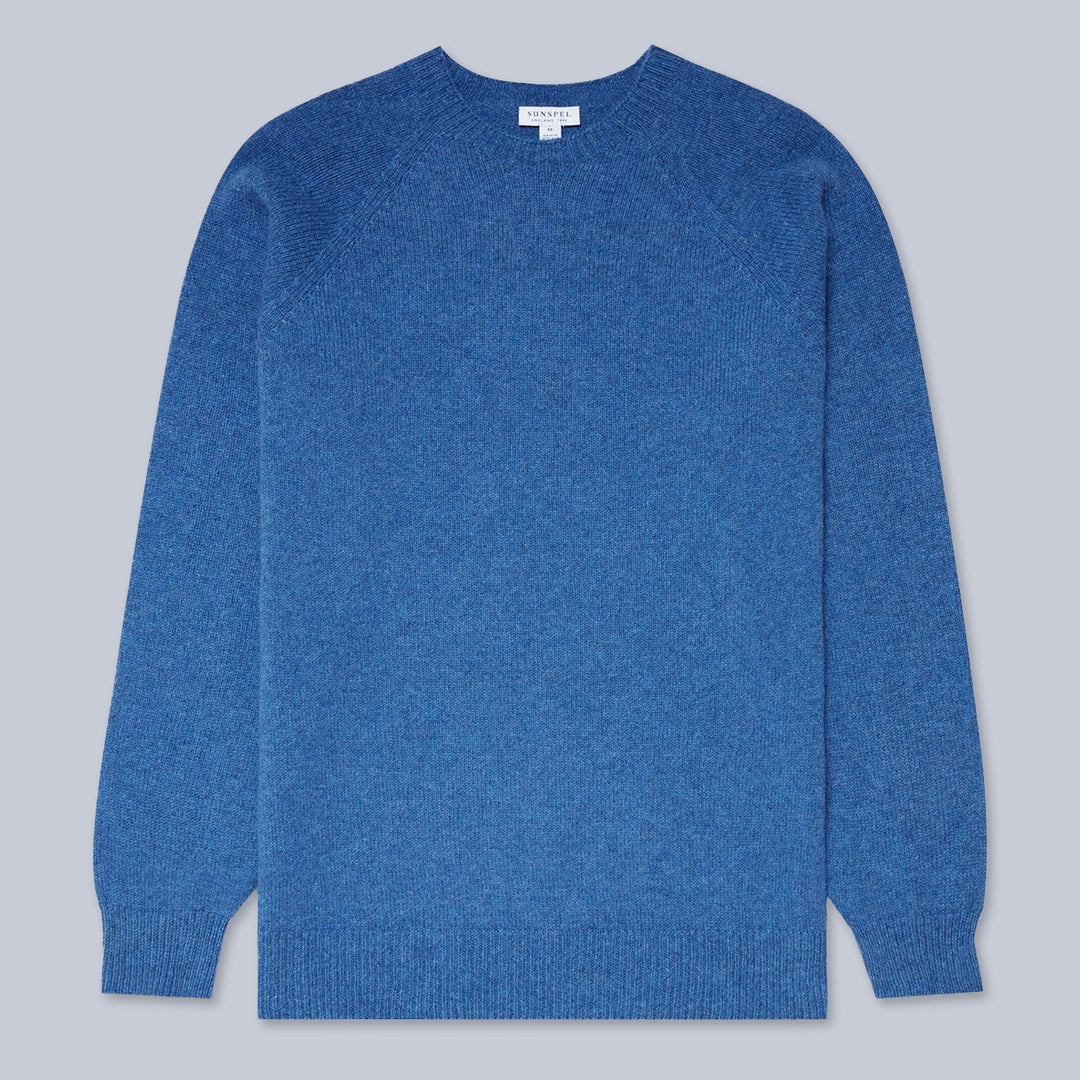 Blue Jean Lambswool Crewneck Sweater