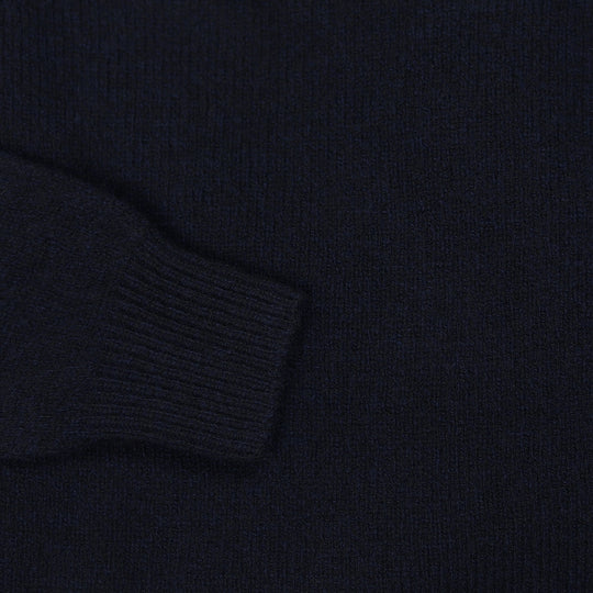 Dark Navy Lambswool Crewneck Sweater