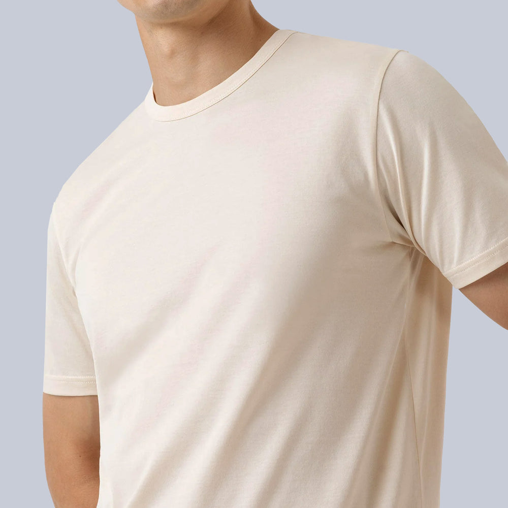 Ecru Classic Cotton T-shirt