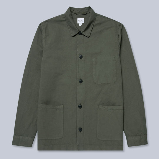 Green Cotton Linen Twin Pocket Jacket