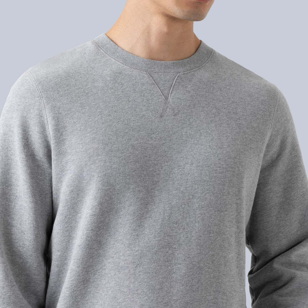 Grey Melange Loopback Sweatshirt