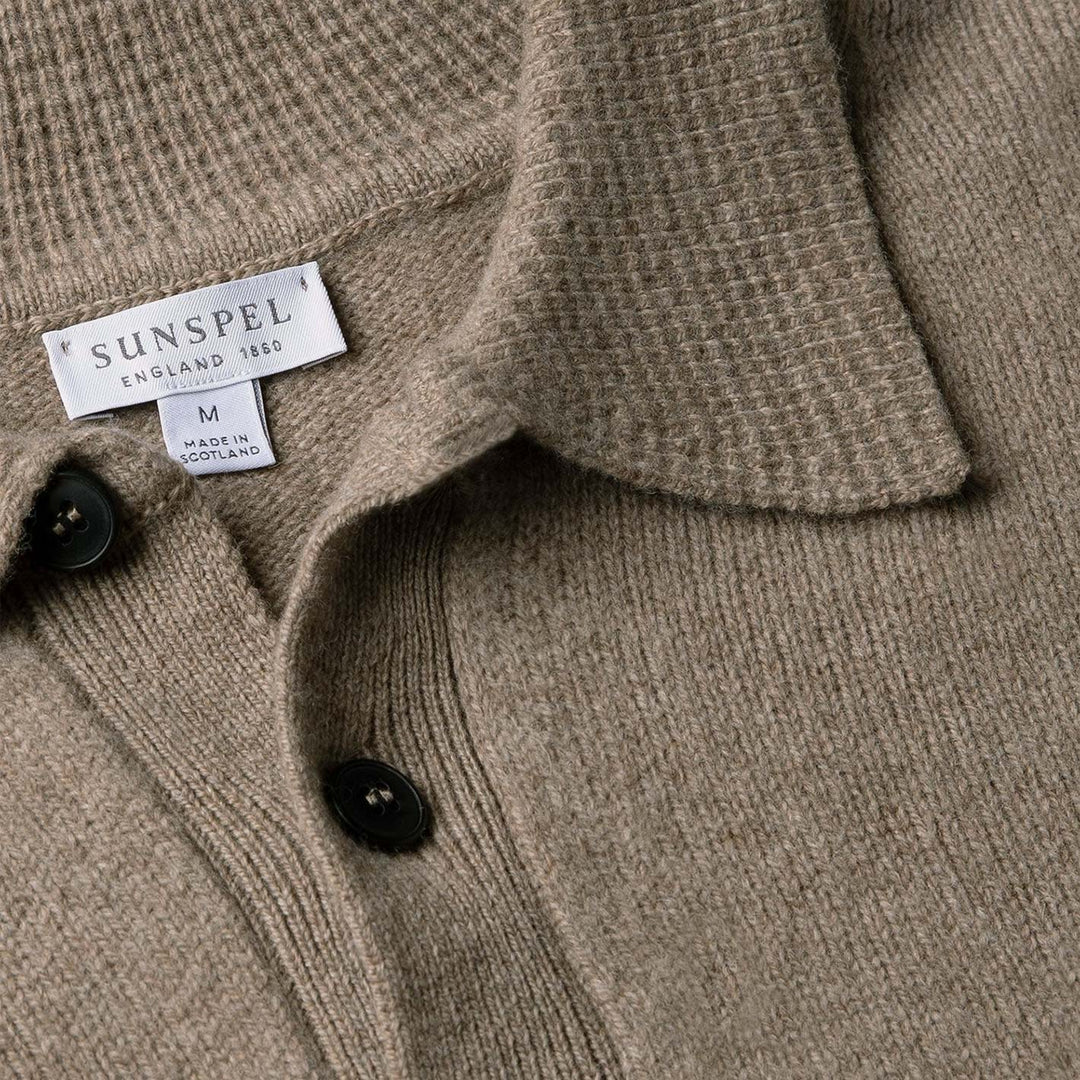 Light Brown Lambswool Polo Shirt