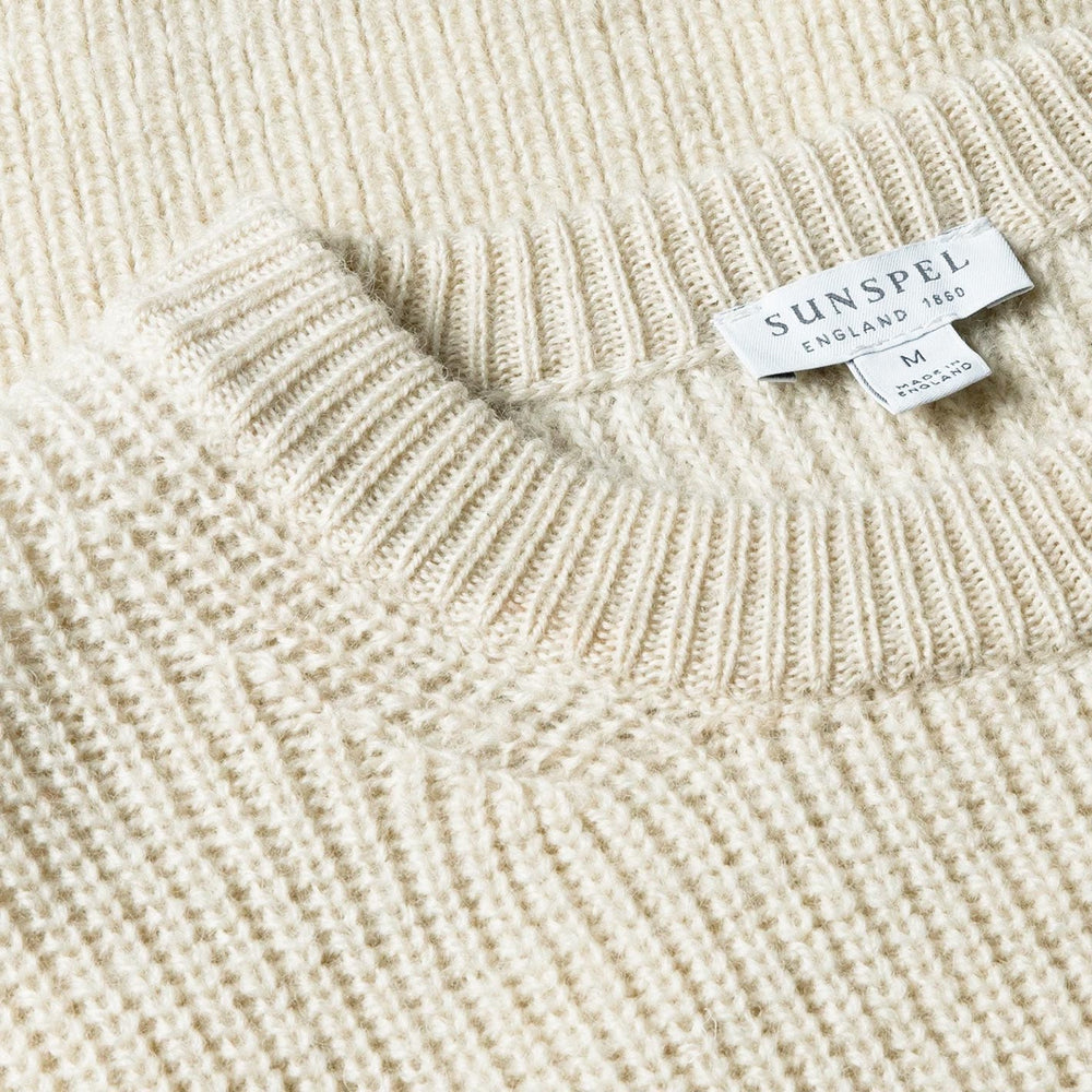 Natural British Wool Crewneck Sweater