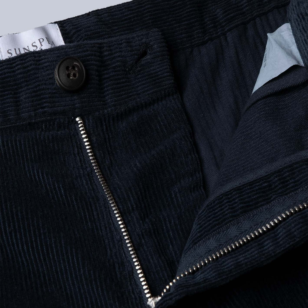 Navy Cotton Corduroy Chore Trousers