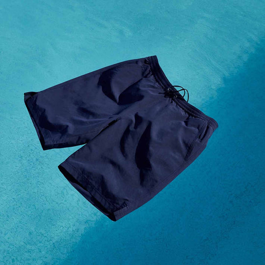 Navy Recycled Seaqual Drawstring Swim Shorts