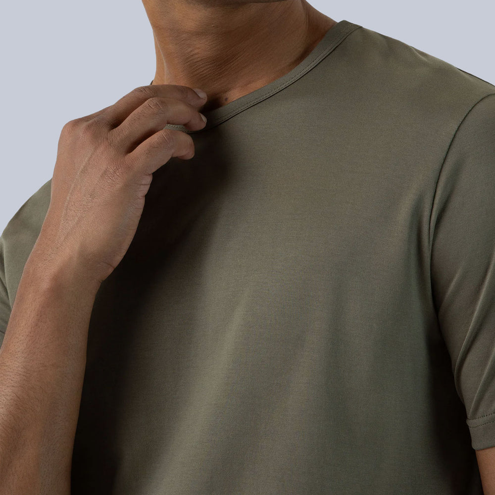 Olive Green Cotton T-shirt