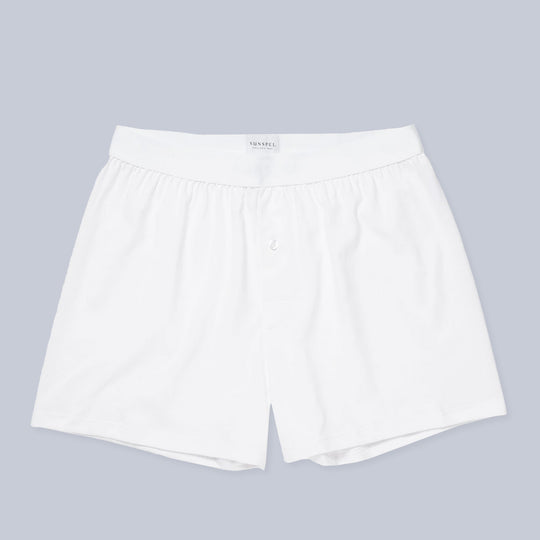 Superfine Cotton One‑Button Boxer Shorts