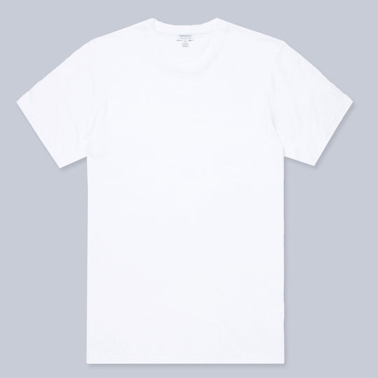 White Cotton Linen T‑shirt