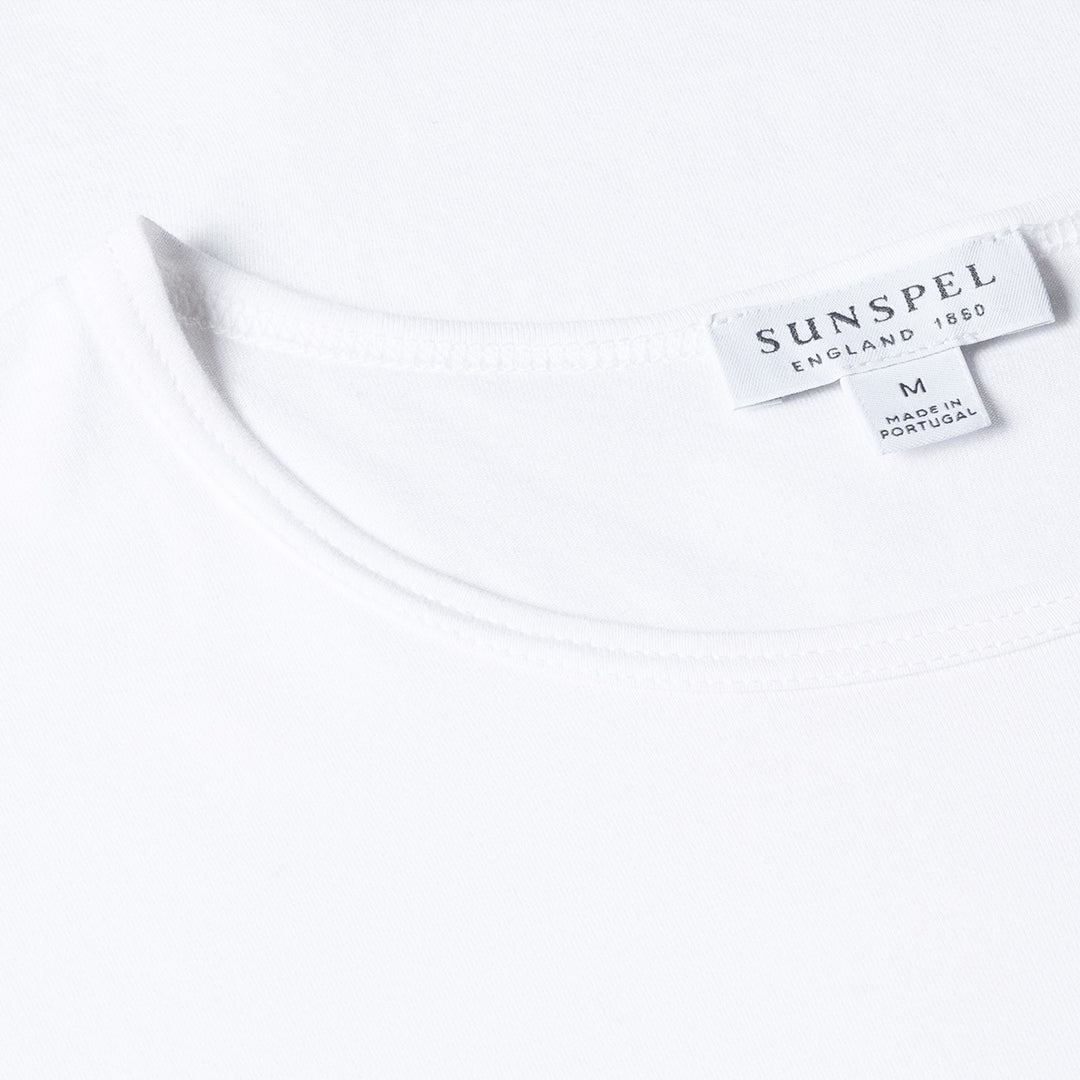 White Superfine Cotton Underwear T‑shirt