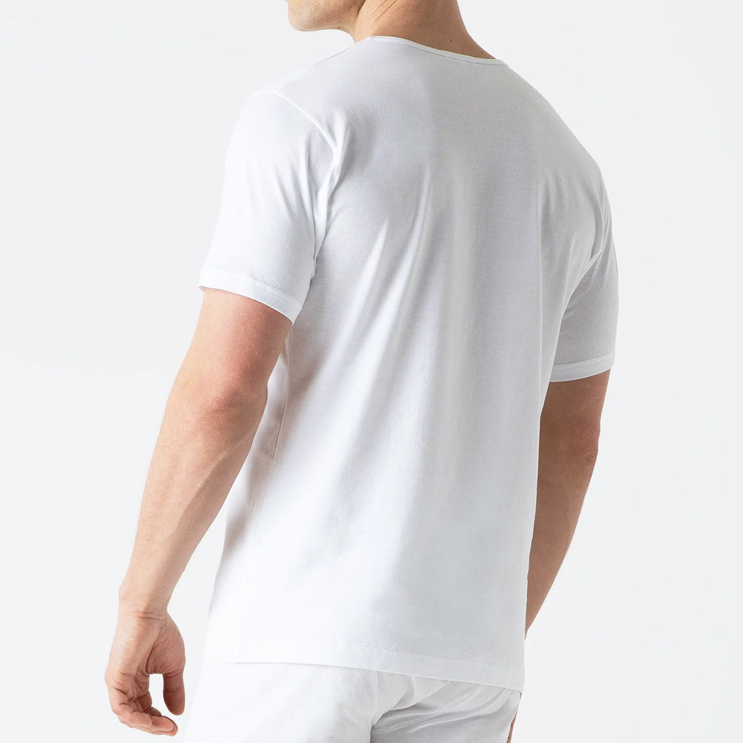 White Superfine Cotton Underwear T‑shirt