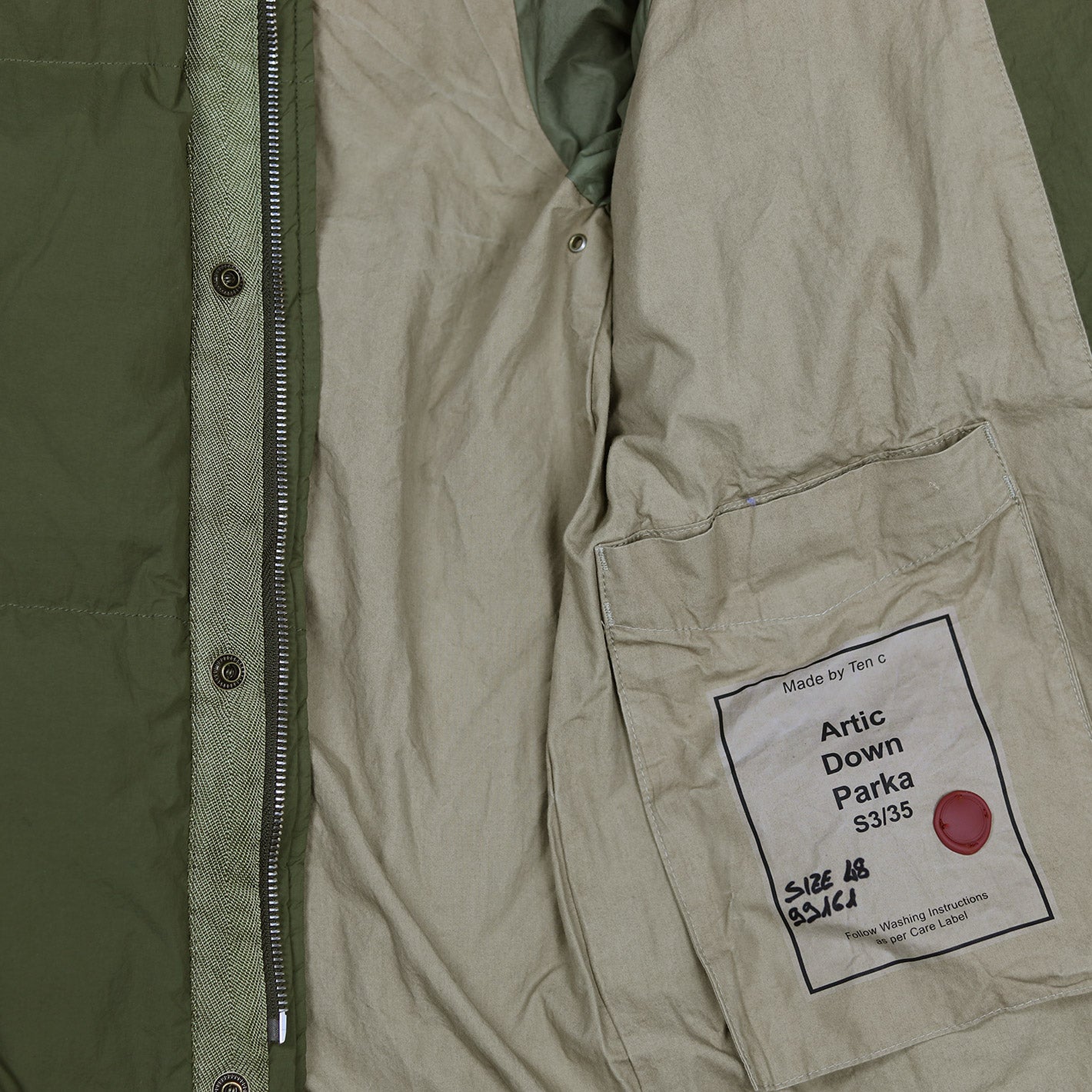 Green Arctic Down Parka Jacket