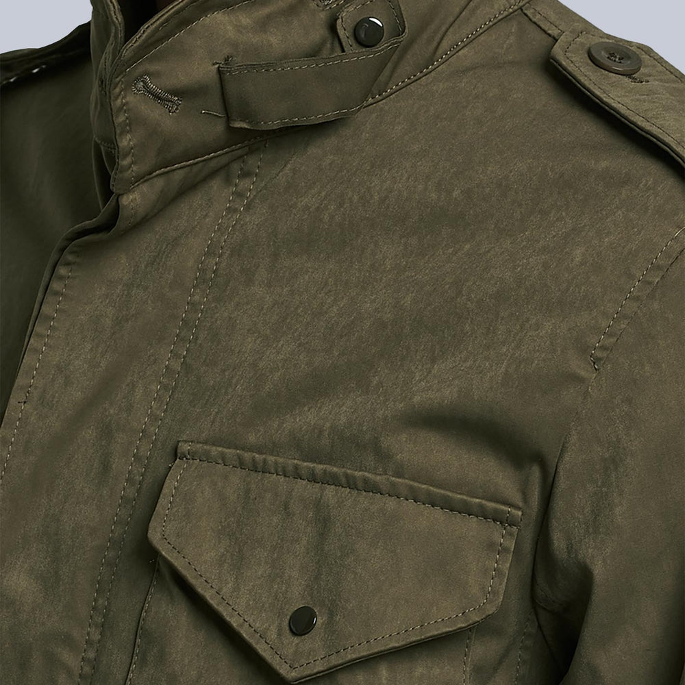 Green Short Coated Field Jacket