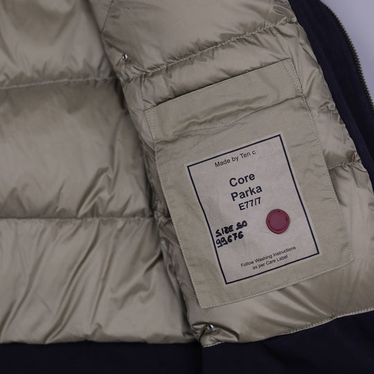 Navy Down Filled Core Parka Jacket