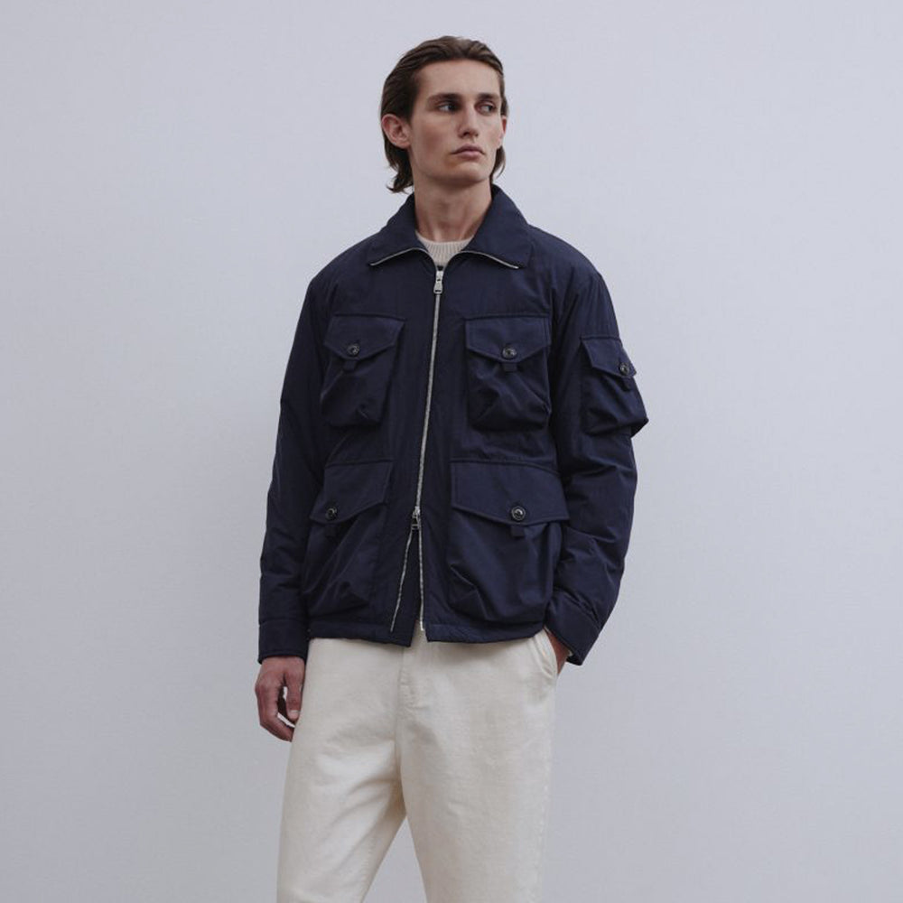 Dark Blue Technical Padded Field Jacket