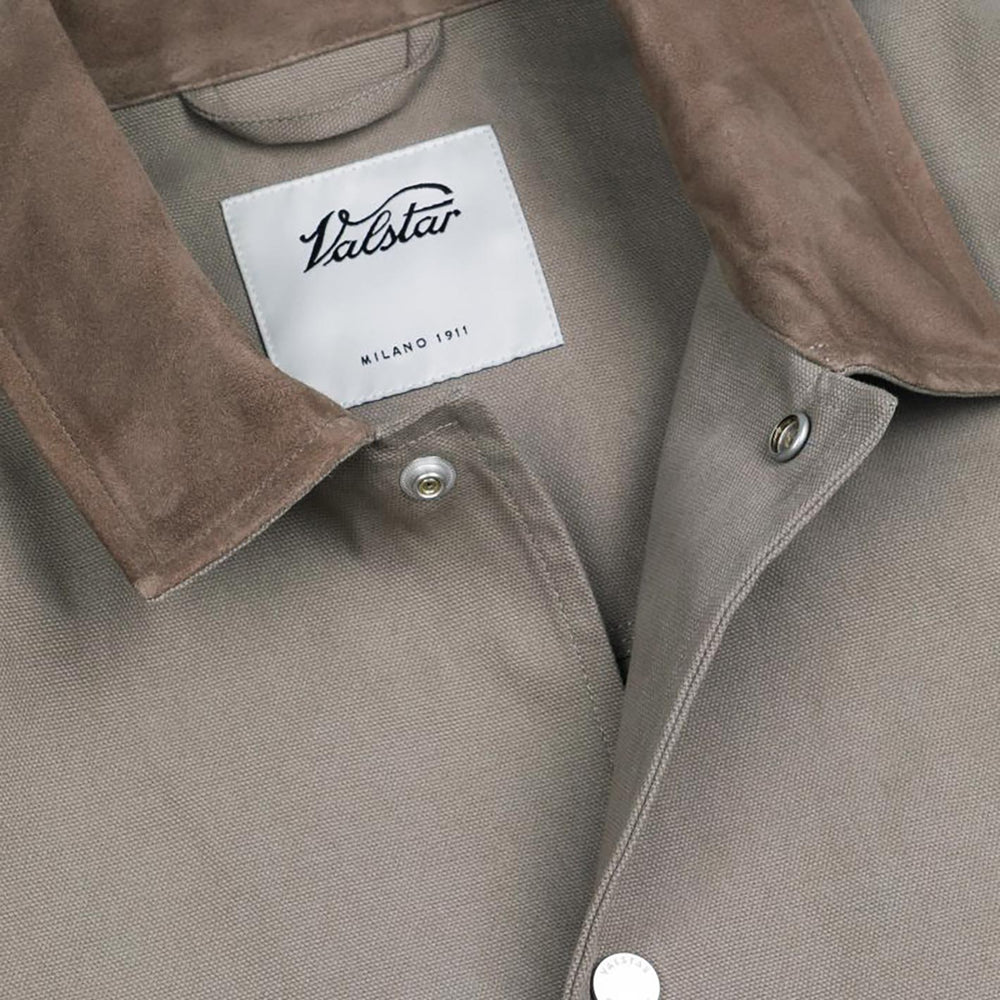 Light Brown Cotton Canvas Work Jacket