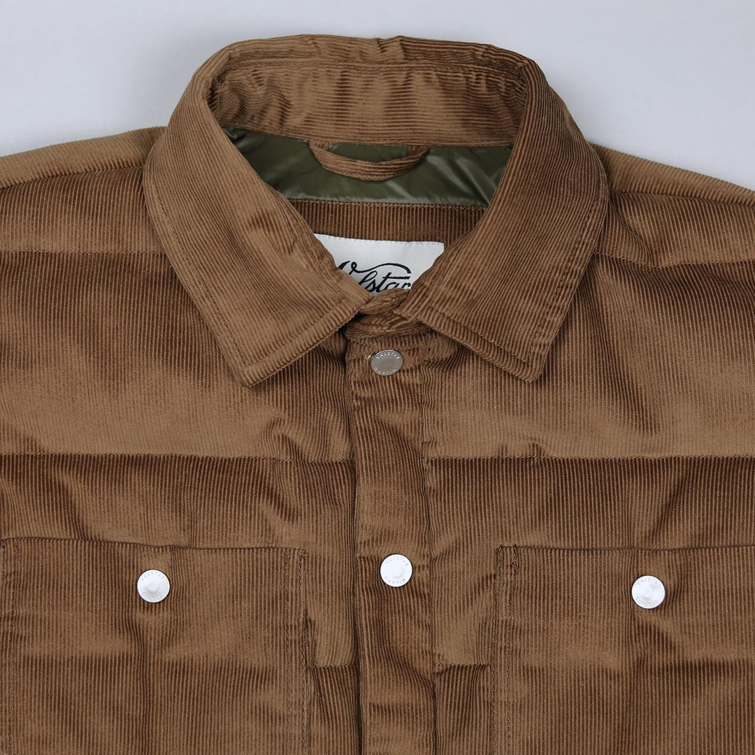 Light Brown Goose Down Padded Corduroy Jacket